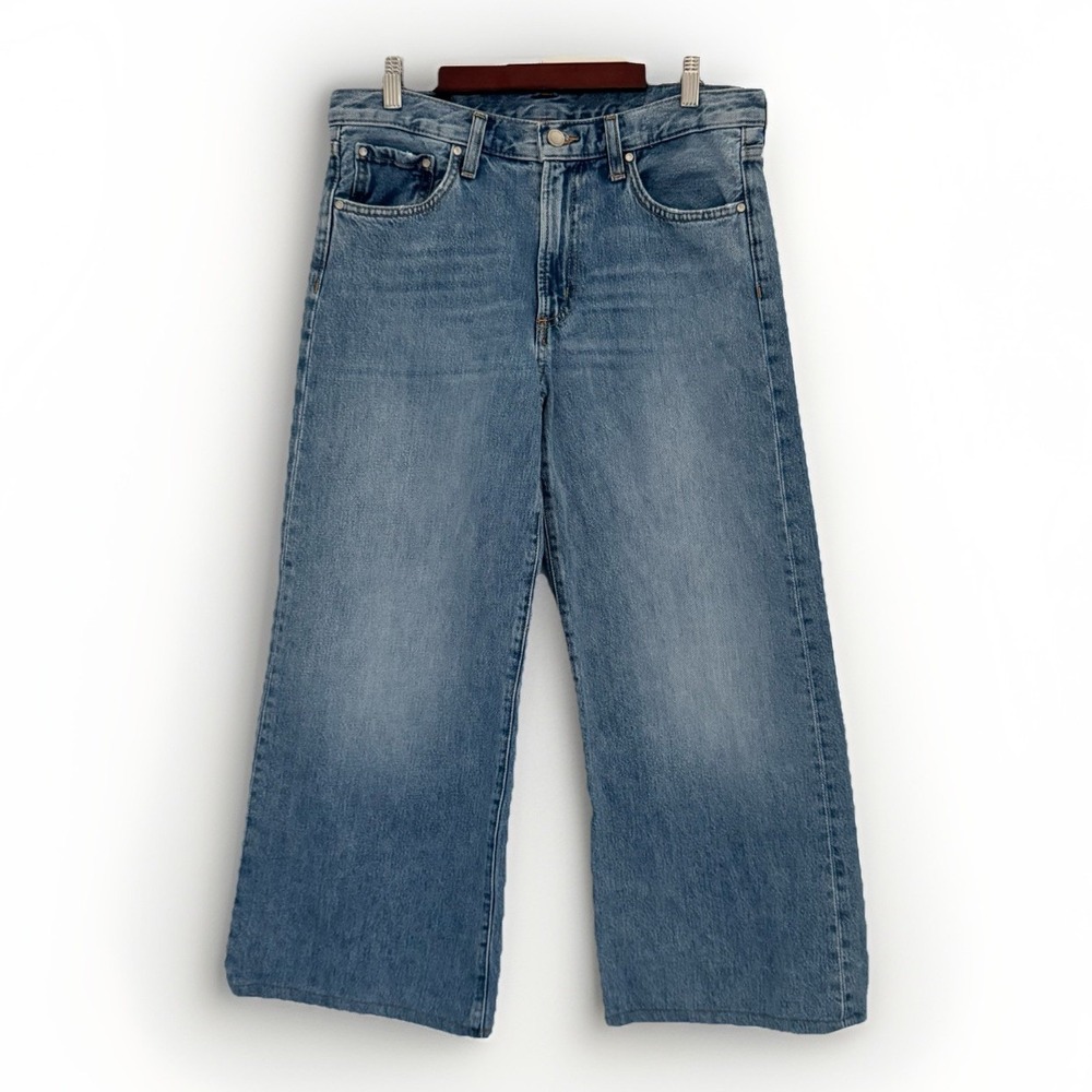 Zara Jeans Womens 4 High Waisted WideLeg Skater Streetwear Festival Grunge Baggy